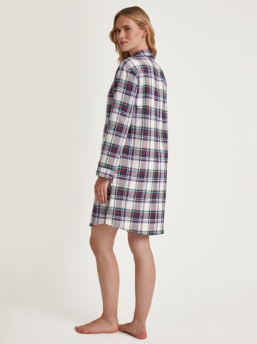 Calida Nachthemd in Dunkelblau/ Grün/ Rot