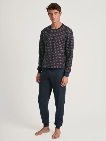Calida Pyjama in Dunkelblau/ Rot