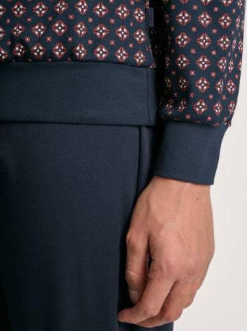 Calida Pyjama in Dunkelblau/ Rot