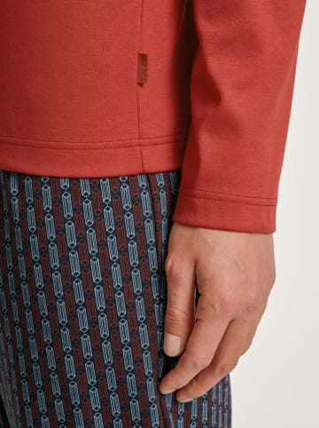 Calida Pyjama in Rot/ Dunkelblau