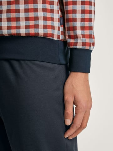 Calida Pyjama in Rot/ Dunkelblau
