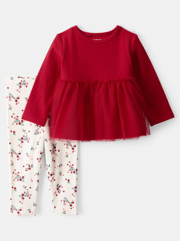 carter's 2tlg. Outfit in Rot/ Creme