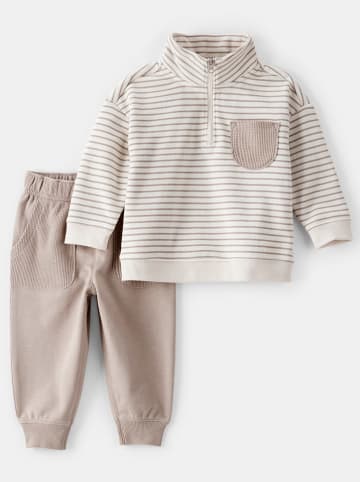 carter's 2-delige outfit crème/lichtbruin