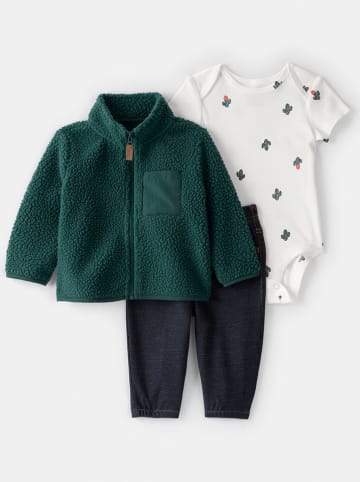 carter's 3-delige  outfit groen/donkerblauw