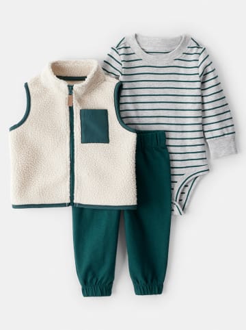 carter's 3-delige  outfit groen/beige