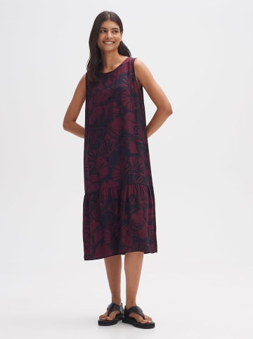 OPUS Jurk donkerblauw/pruimkleurig