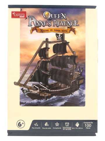 MGM 100-delige 3D-puzzel "Bateau Pirate Queen's Anne Revenge" - vanaf 6 jaar