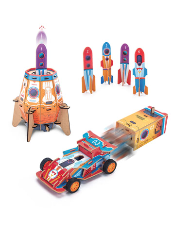 MGM 77-delige 2-in-1 constructiespeelgoedset "Raketwerrper en Auto" - vanaf 8 jaar