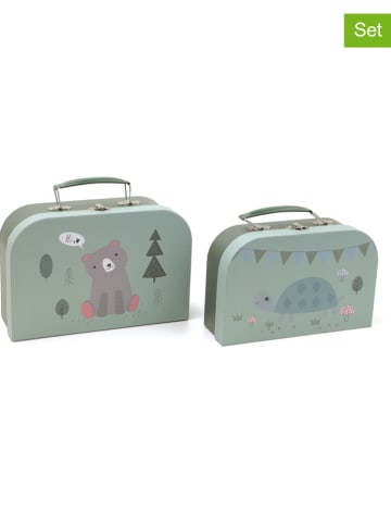 Andreu Toys 2-delige set: opbergkoffers mintgroen
