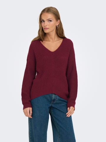 JDY Pullover in Bordeaux