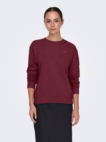 JDY Sweatshirt in Bordeaux