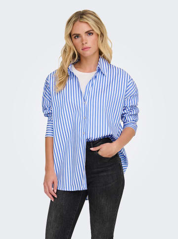 JDY Koszula "Vesper" w kolorze niebiesko-białym