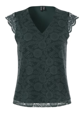 Pieces Top "Pcolline" w kolorze ciemnozielonym