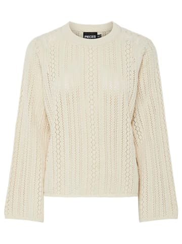 Pieces Sweter w kolorze kremowym