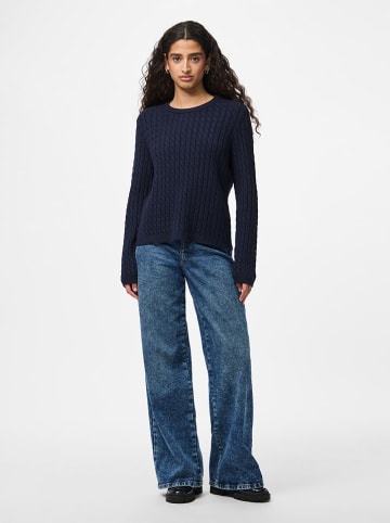 Pieces Sweter "Pcfia" w kolorze granatowym