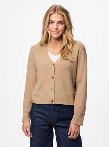 Pieces Cardigan "Pcora" in Hellbraun