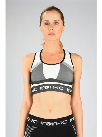 Iron-ic Biustonosz sportowy "IRN 2.2" w kolorze czarno-szarym
