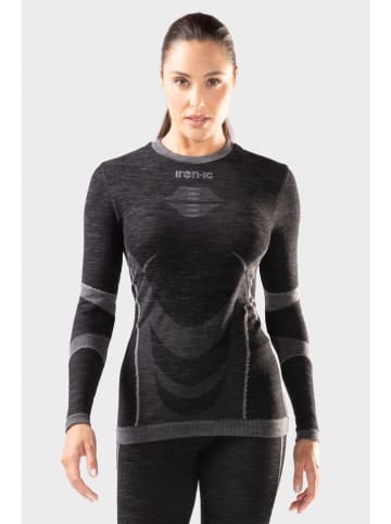 Iron-ic Funktionsshirt "IRN 1.0" in Schwarz/ Grau