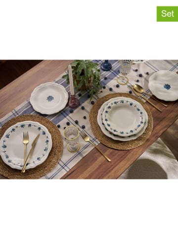 Hermia 24tlg. Kombiservice in Weiß/ Blau