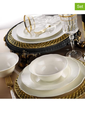Hermia 24tlg. Kombiservice in Weiß/ Gold