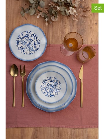 Colourful Cotton 24tlg. Kombiservice in Blau