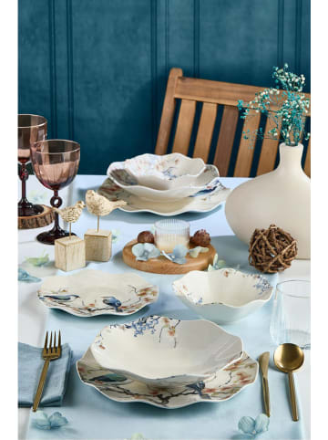 Hermia 24tlg. Kombiservice in Weiß/ Blau/ Rosa