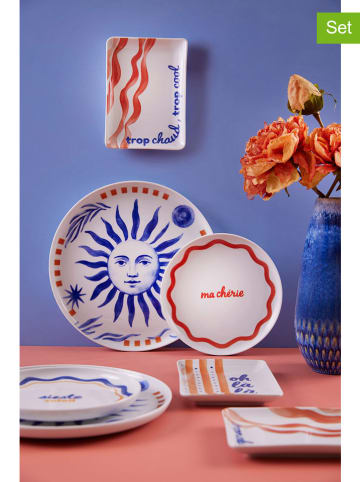 Hermia 12-delig combiservies wit/blauw/oranje