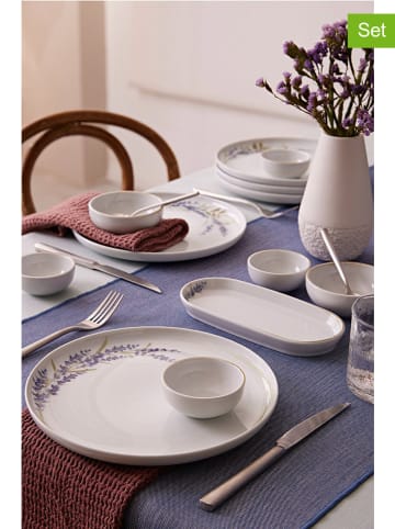 Hermia 14-częściowy zestaw śniadaniowy w kolorze biało-fioletowym