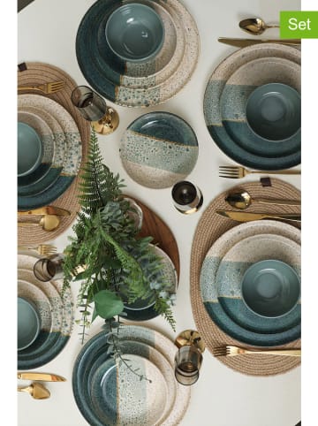 Hermia 24tlg. Kombiservice in Grün/ Creme