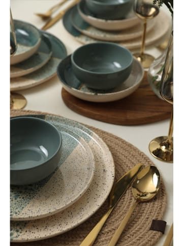 Hermia 24-częściowy zestaw w kolorze zielono-kremowym