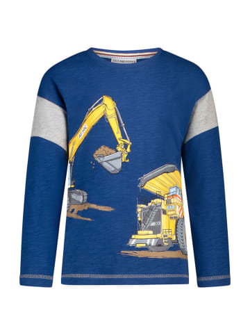Salt and Pepper Longsleeve "Excavator" in Blau