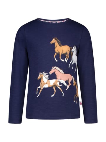 Salt and Pepper Longsleeve "Horses" in Dunkelblau