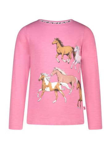 Salt and Pepper Longsleeve "Horses" in Rosa