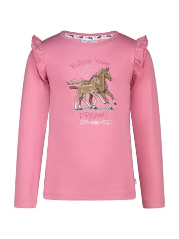 Salt and Pepper Longsleeve "Horses" in Rosa