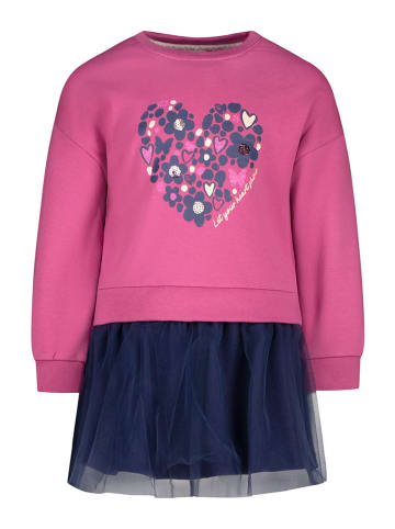 Salt and Pepper Kleid in Dunkelblau/ Pink