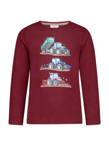 Salt and Pepper Longsleeve "Tractors" in Rot