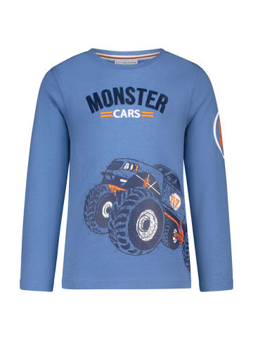 Salt and Pepper Longsleeve "Monster cars" blauw