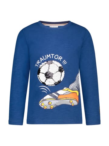Salt and Pepper Longsleeve "Soccer" in Blau
