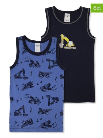 Salt and Pepper Podkoszulki (2 szt.) w kolorze niebieskim i granatowym