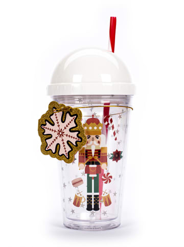 Tri-Coastal Design Trinkbecher in Transparent/ Hellbraun/ Weiß - (H)17 cm