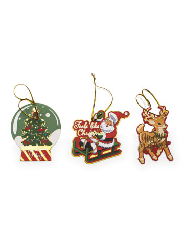 Tri-Coastal Design 15er-Set: Geschenkanhänger in Rot/ Grün/ Hellbraun