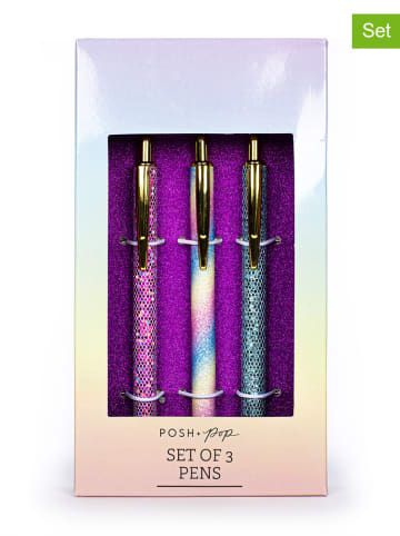 Tri-Coastal Design 3-delige set: balpennen meerkleurig - (H)18 cm
