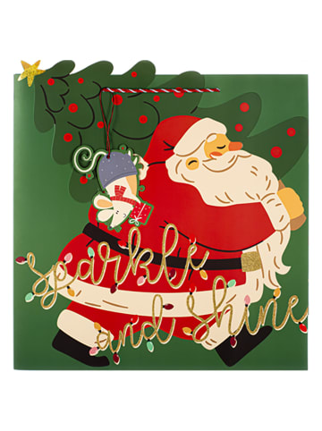 Tri-Coastal Design Geschenktas groen/rood - (B)40 x (H)43,5 cm