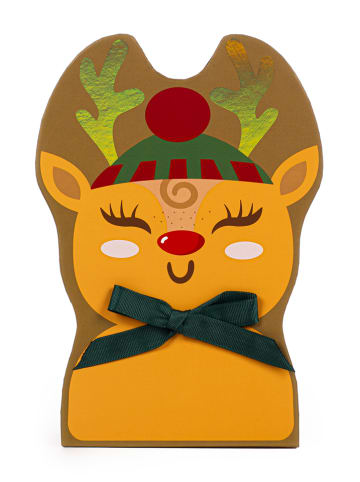 Tri-Coastal Design Pudełko prezentowe w kolorze żółto-jasnobrązowo-czerwonym - 25 x 17,4 cm