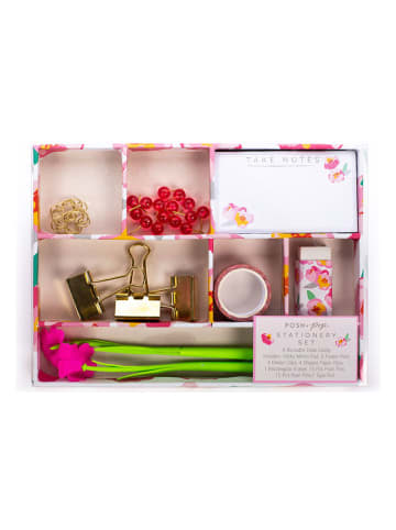 Tri-Coastal Design Akcesoria biurowe w kolorze różowo-zielonym