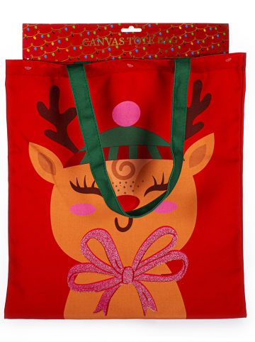 Tri-Coastal Design Einkaufstasche in Rot/ Grün - (L)40 x (B)38 cm