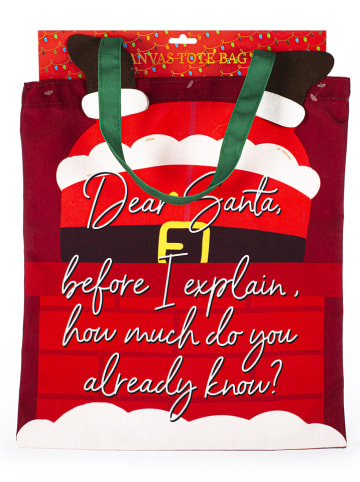 Tri-Coastal Design Torba zakupowa w kolorze zielono-czerwonym - 40 x 38 cm