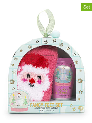 Tri-Coastal Design 2tlg. Set: Fußcreme mit Socken in Rosa