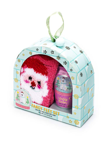 Tri-Coastal Design 2-delige set: voetcrème met sokken lichtroze