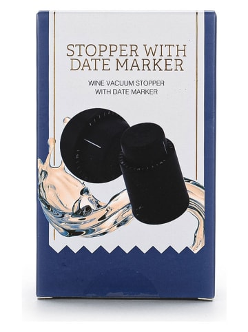 Tri-Coastal Design Zatyczka w kolorze czarnym do wina - dł. 7 x Ø 4,6 cm